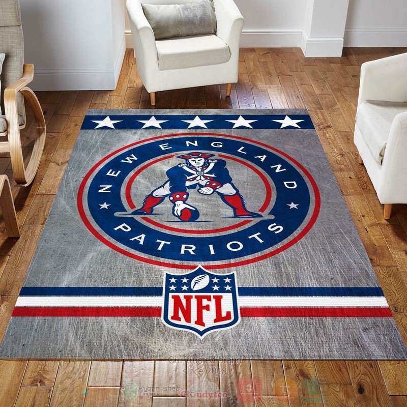 Ne Patriots Circle NFL Football Team For Area Rugs 1