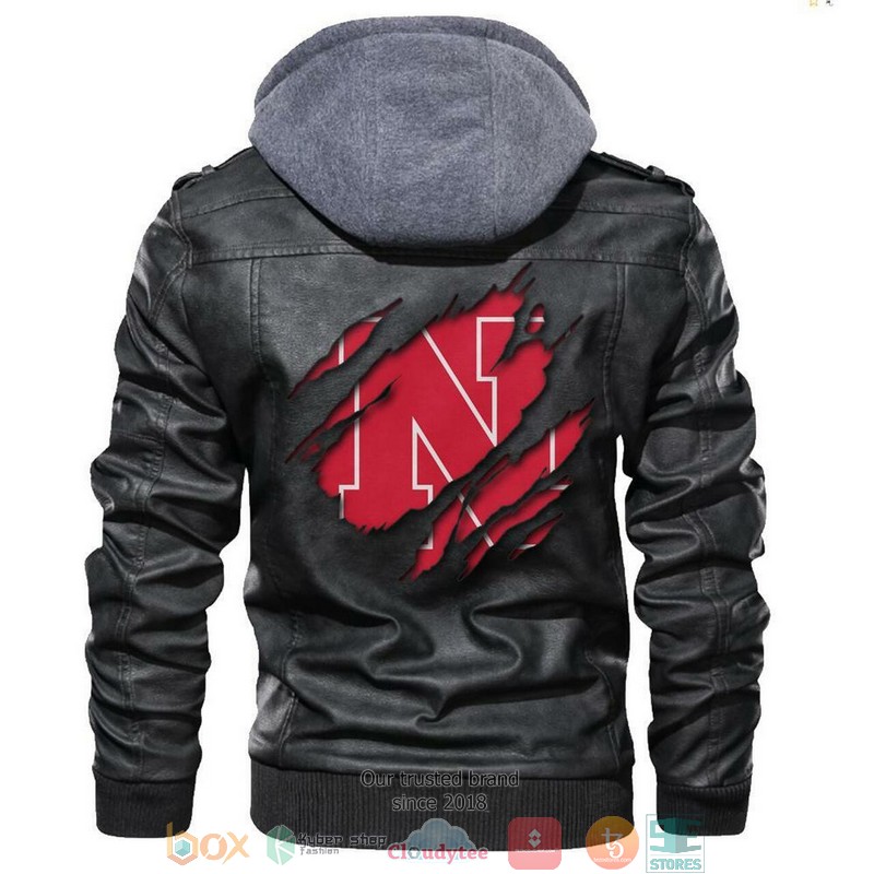 Nebraska Cornhuskers NCAA Black Leather Jacket