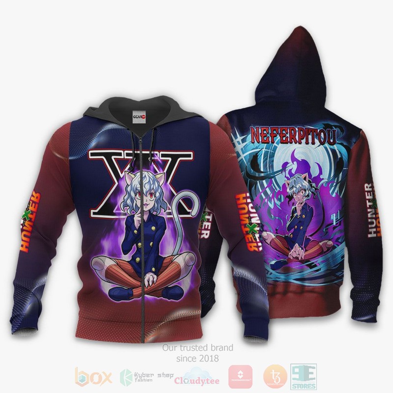 BEST Anime Neferpitou Hunter x Hunter All Over Print Hoodie-Bomber Jacket 1 Neferpitou Custom Anime Hunter x Hunter 3D Hoodie Bomber Jacket