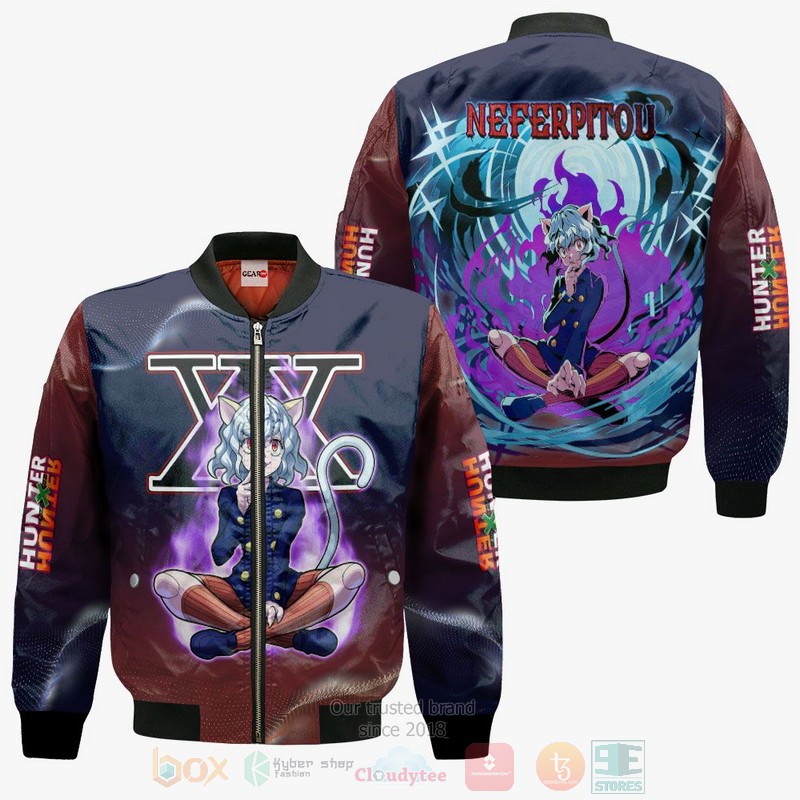 BEST Anime Neferpitou Hunter x Hunter All Over Print Hoodie-Bomber Jacket 4 Neferpitou Custom Anime Hunter x Hunter 3D Hoodie Bomber Jacket 1 2 3
