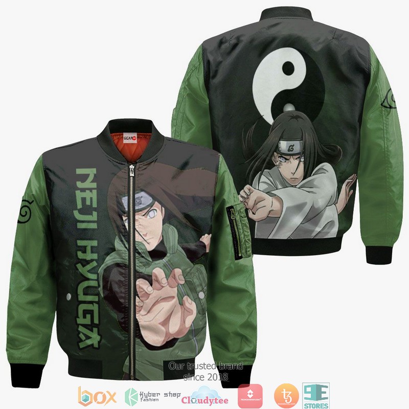 Neji Hyuga NRT Anime 3D Shirt, Bomber jacket 4 Neji Hyuga NRT Anime 3D Shirt Bomber jacket 1 2 3