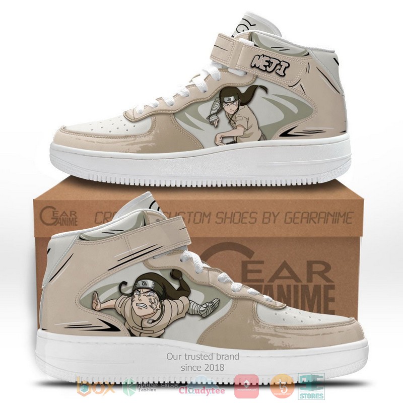 Neji Hyuga Naruto Anime High Air Force Shoes