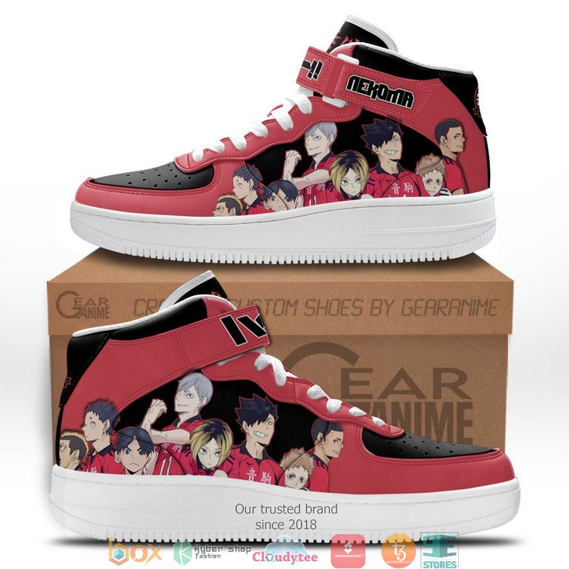 Nekoma Mid Haikyuu Anime for Otaku High Air Force Shoes