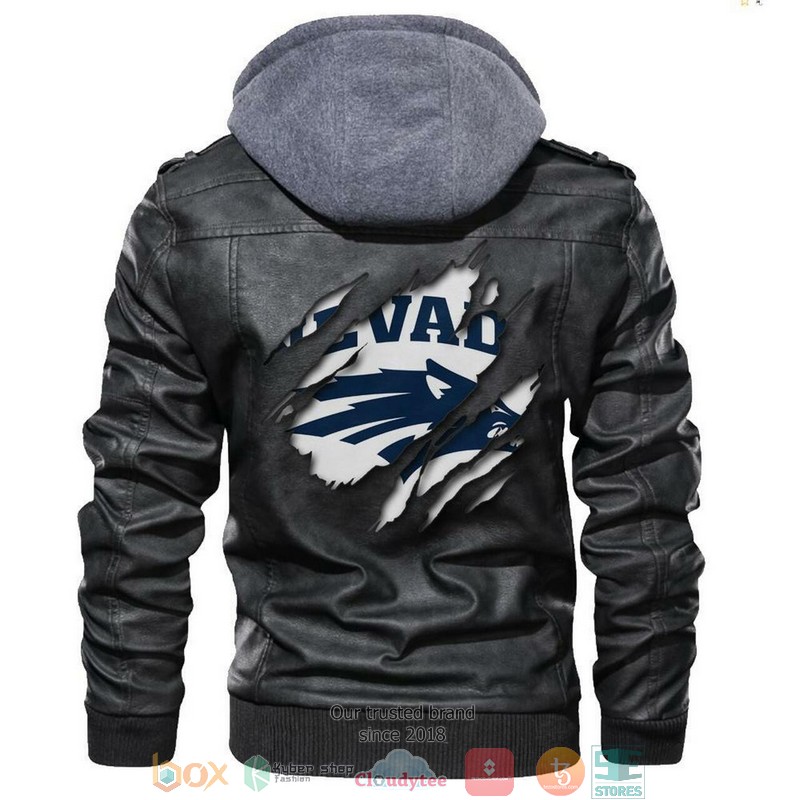 Nevada Wolf Pack NCAA Black Leather Jacket