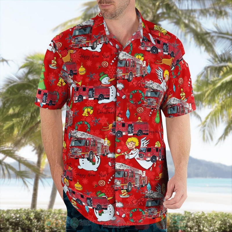 BEST New Caney, Montgomery County, Texas, East Montgomery County Fire Department Christmas 3D Aloha Shirt word1