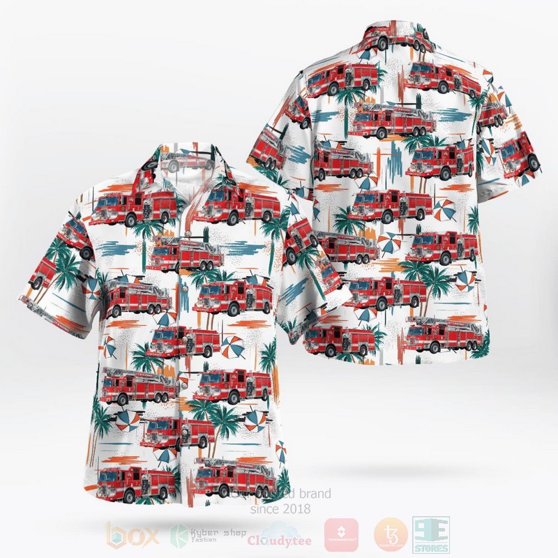 New Jersey Hackensack Fire Department Hawaiian Shirt