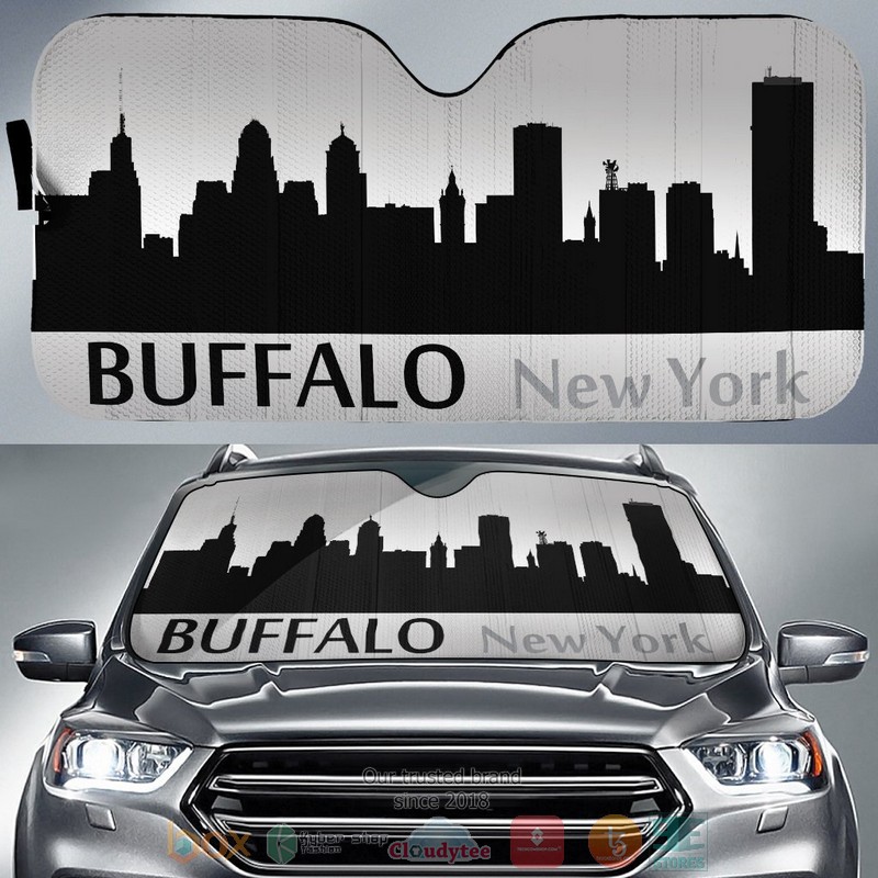 New York Buffalo Skyline Car Sunshade