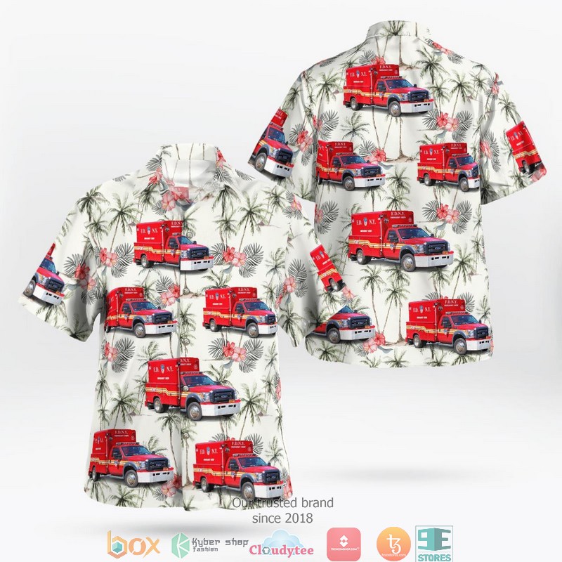 New York City Fire Department FDNY Emergency Crew Hawaii 3D Shirt