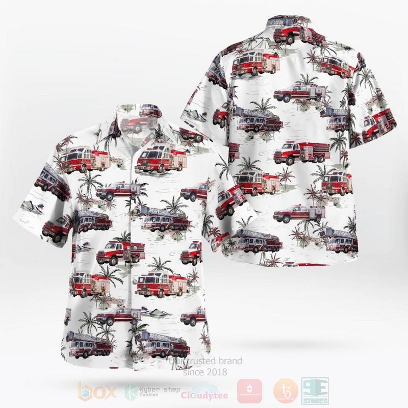 New York Fort Johnson Volunteer Fire Company Hawaiian Shirt