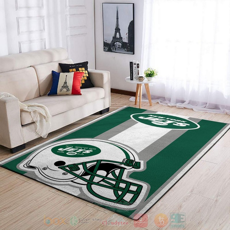 New York Jets NFL Team Logo Helmet Area Rugs