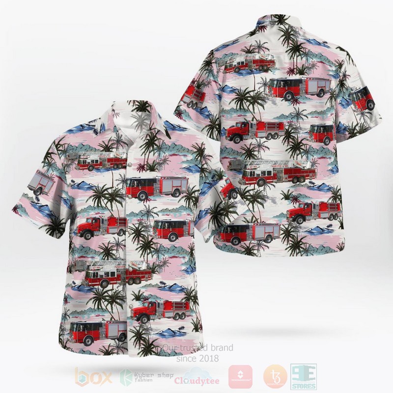 BEST New York, Saranac Lake Volunteer Fire Department 3D Aloha Shirt word2