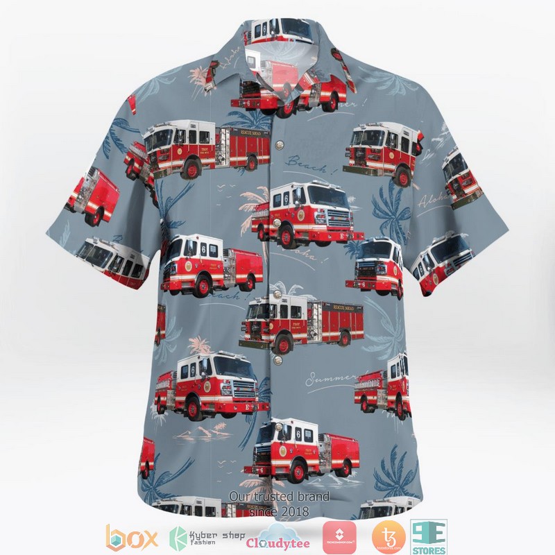NEW New York Troy Fire Department Hawaii Shirt 14