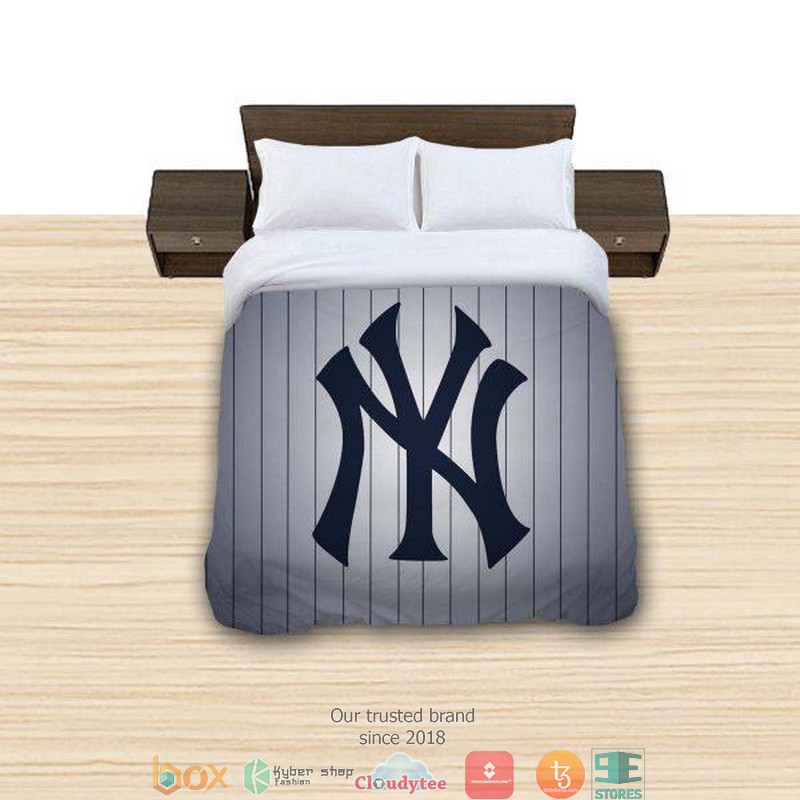 New York Yankees MLB Team Reversible Duvet Cover Bedroom Set
