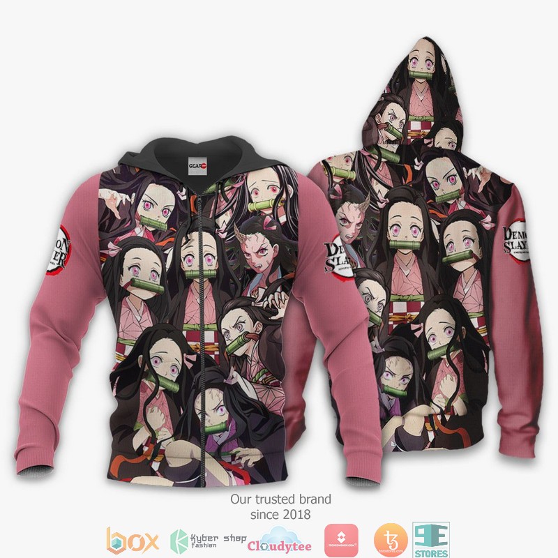 Nezuko Kamado Kimetsu Anime Merch 3D Shirt, Bomber jacket 1 Nezuko Kamado Kimetsu Anime Merch 3D Shirt Bomber jacket