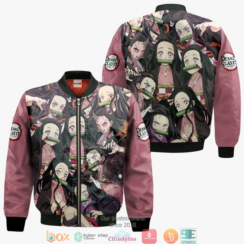 Nezuko Kamado Kimetsu Anime Merch 3D Shirt, Bomber jacket 4 Nezuko Kamado Kimetsu Anime Merch 3D Shirt Bomber jacket 1 2 3