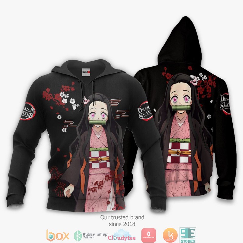 Nezuko Kamado Kimetsu Anime Merch Japan 3D Shirt, Bomber jacket 3 Nezuko Kamado Kimetsu Anime Merch Japan 3D Shirt Bomber jacket 1 2
