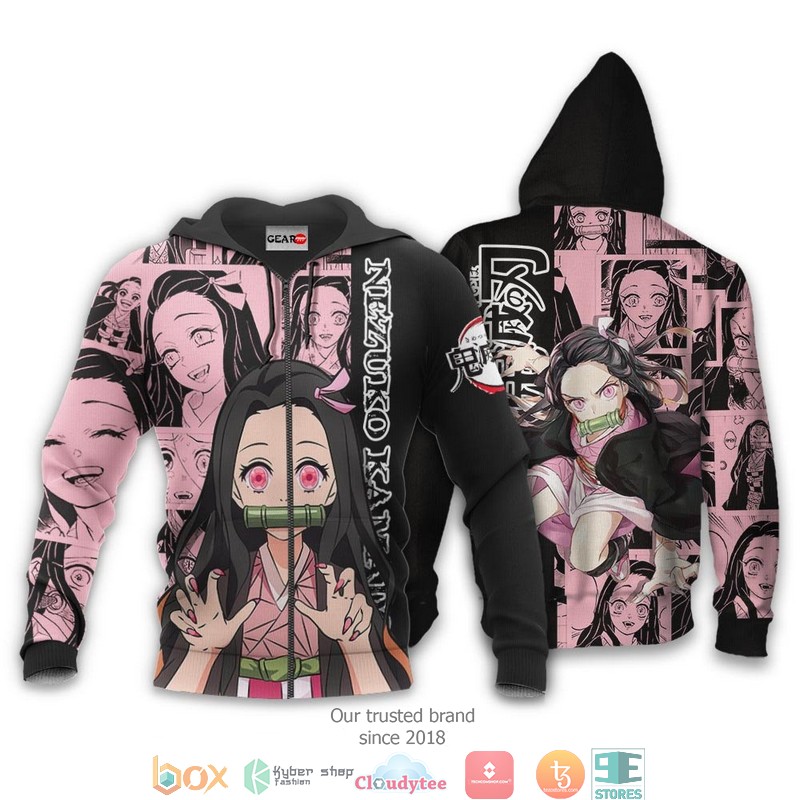 Nezuko Kamado Kimetsu Anime Merch Manga 3D Shirt Bomber jacket