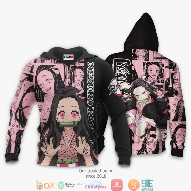 Nezuko Kamado Kimetsu Anime Merch Manga 3D Shirt, Bomber jacket 3 Nezuko Kamado Kimetsu Anime Merch Manga 3D Shirt Bomber jacket 1 2