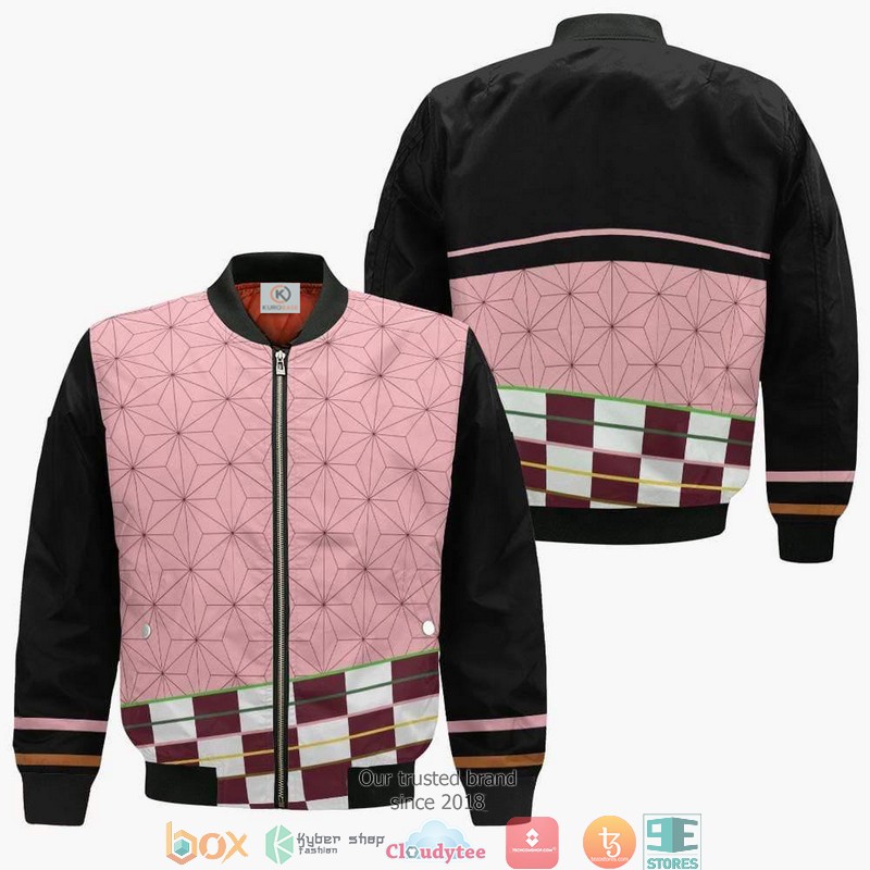 Nezuko Kamado Unisex Demon Slayer Anime 3D Bomber jacket 2 Nezuko Kamado Unisex Demon Slayer Anime 3D Bomber jacket
