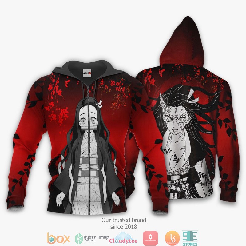 Nezuko Kimetsu Anime Merch Japan Art 3D Shirt Bomber jacket