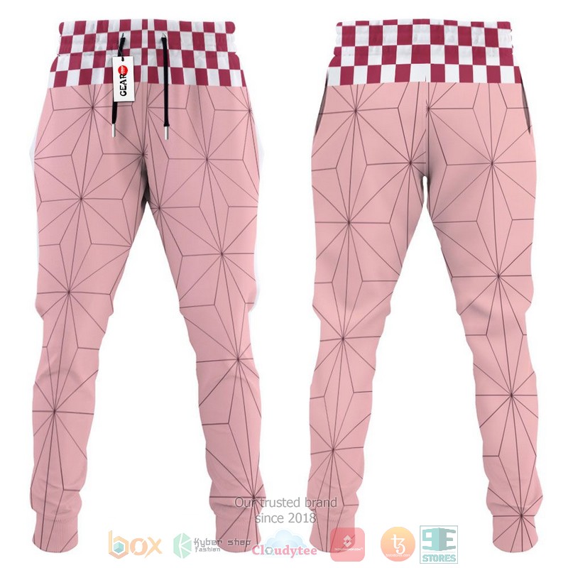 BEST Nezuko Uniform Kimetsu Anime Longpants 3 Nezuko Uniform Kimetsu Anime Jogger longpants 1 2