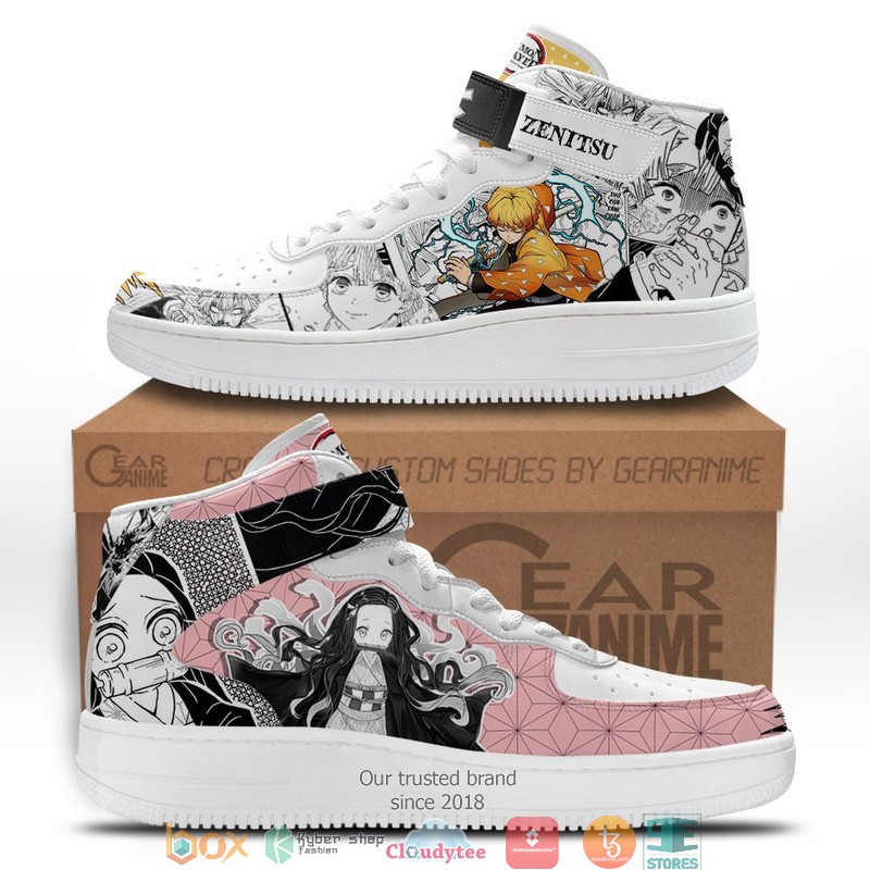 Nezuko Zenitsu Demon Slayer Anime Mix Manga High Air Force Sneaker