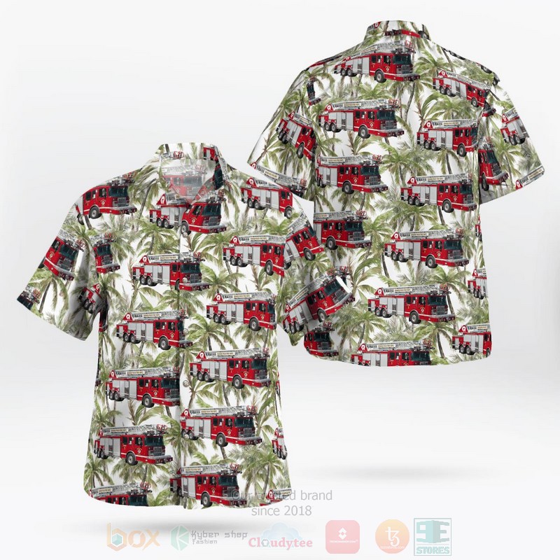BEST Niagara Falls, Niagara County, New York, Niagara Falls Fire Department 3D Aloha Shirt word2