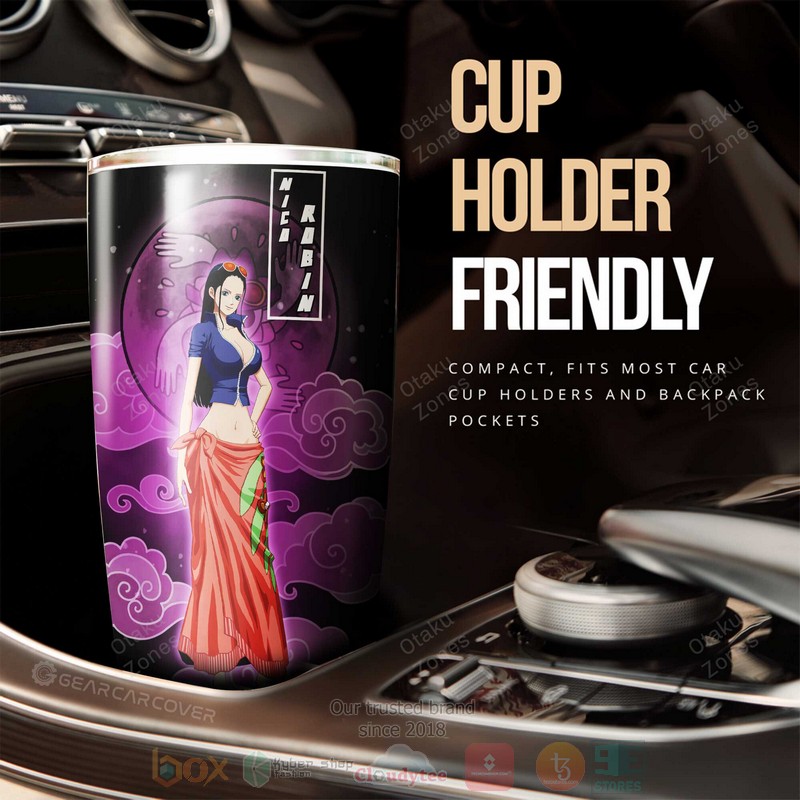 Nico Robin One Piece Purple Anime Tumbler 1