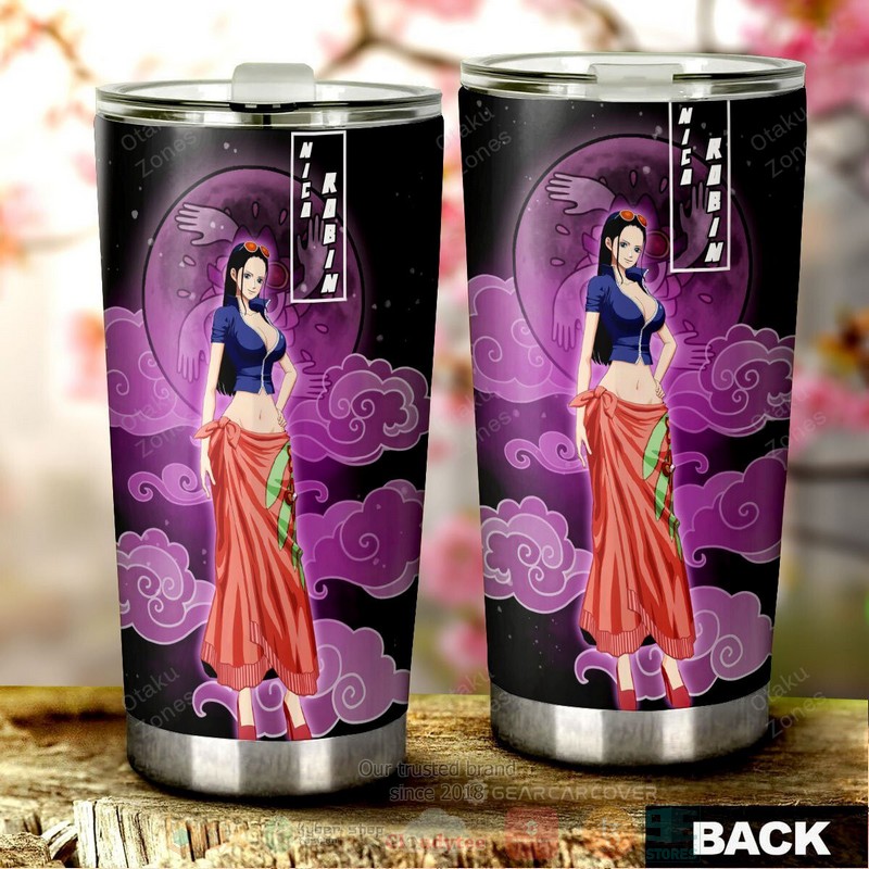 BEST Nico Robin One Piece Purple Anime 3D Steel Tumbler 3 Nico Robin One Piece Purple Anime Tumbler 1 2