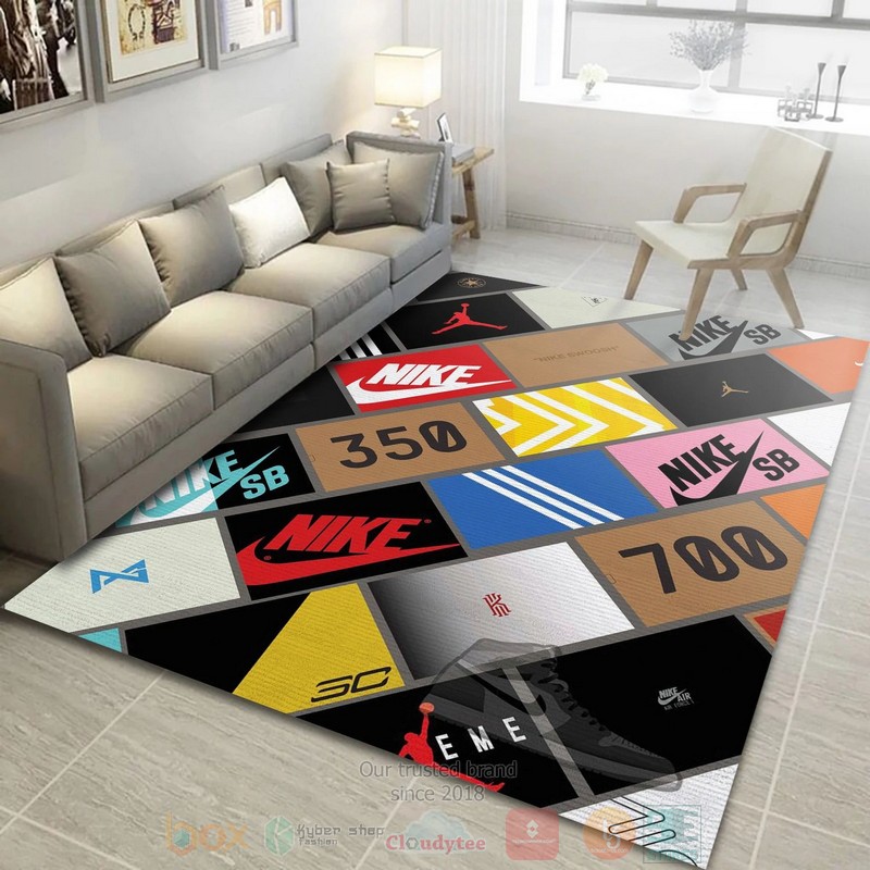 Nike Sneaker Box Fashion Brand Home Us Area Rugs