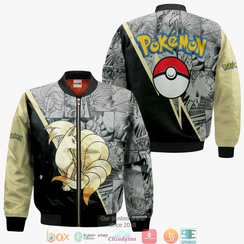 Ninetales Anime Pokemon Merch Mix Manga 3D Shirt Bomber jacket 1 2 3