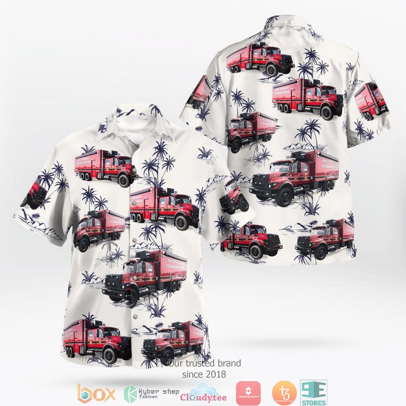 North Bellmore Volunteer Fire Department New York Hawaiian Shirt word1
