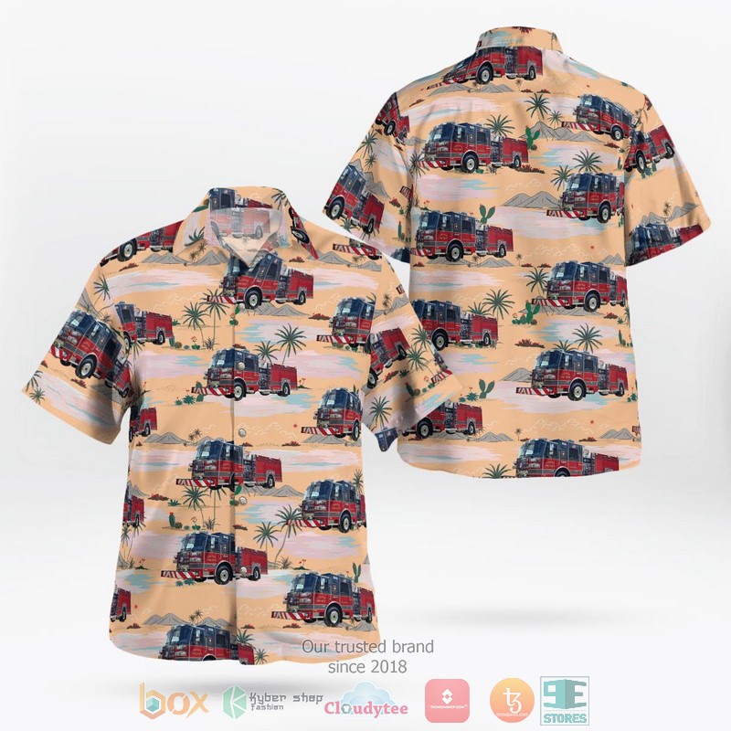 North Carolina Vienna Fire Department Hawaiian Shirt word2
