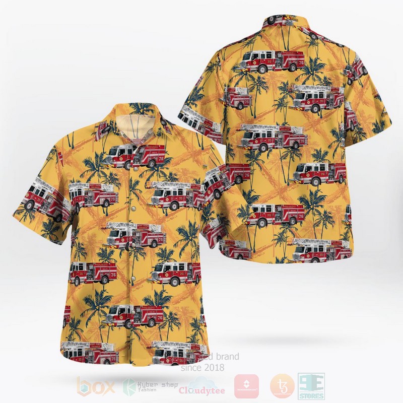 North Dakota West Fargo Fire Department Hawaiian Shirt