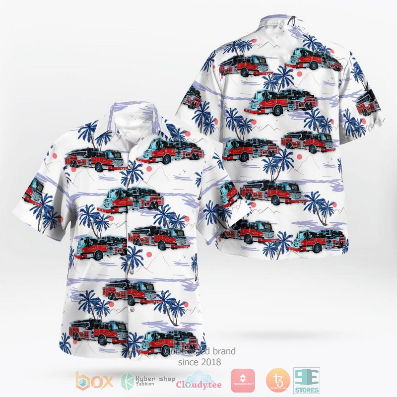 North Little Rock Fire Department Arkansas Hawaiian Shirt word3