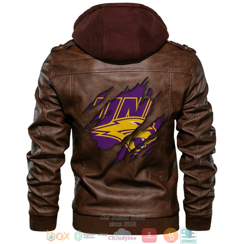 Northern Iowa Panthers NCAA Brown Leather Jacket
