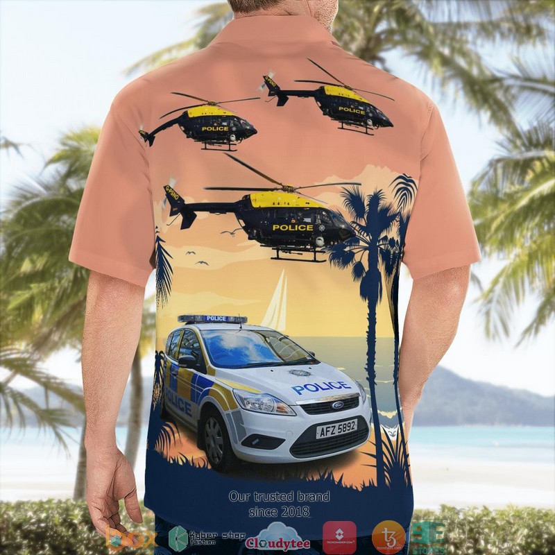 Northern Ireland Police Service of Northern Ireland Car And Eurocopter EC 145 C2 Helicopter 3D Hawaii Shirt 2 Northern Ireland Police Service of Northern Ireland Car And Eurocopter EC 145 C2 Helicopter 3D Hawaii Shirt 1