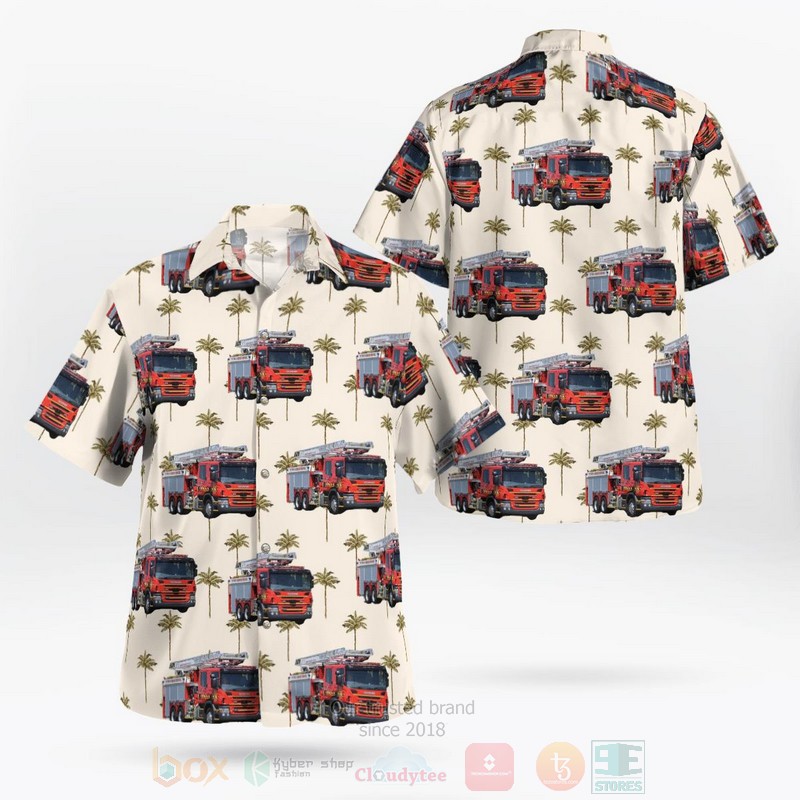 BEST Northern Territory Fire and Rescue Service SCANIA Truck 3D Aloha Shirt word3