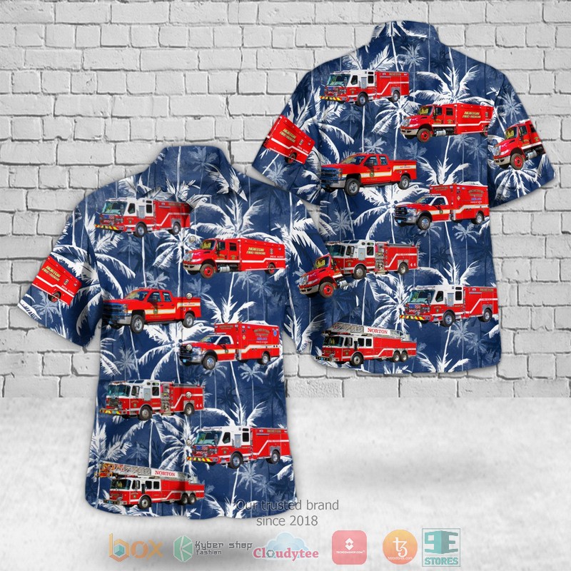 Norton Massachusetts Norton Fire Department Hawaiian Shirt word3