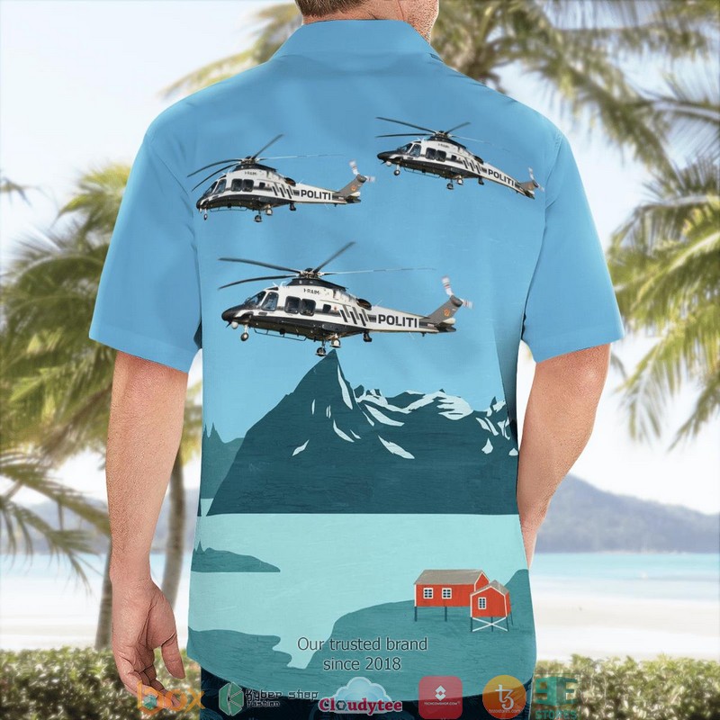 Norway - Police AgustaWestland AW-169 3D Hawaii Shirt 2 Norway Police AgustaWestland AW 169 3D Hawaii Shirt 1
