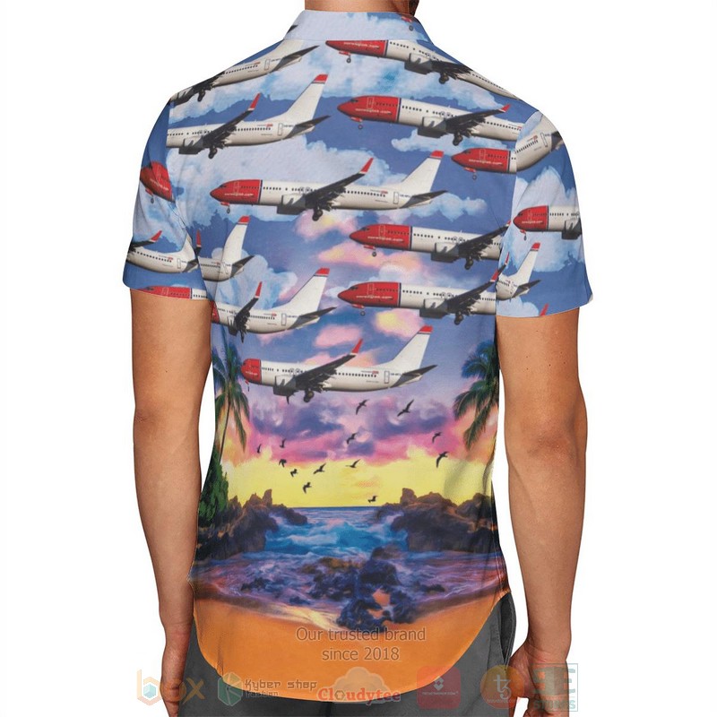 Norway Norwegian Air Shuttle NAS Boeing 737 8JP Hawaiian Shirt 1 2