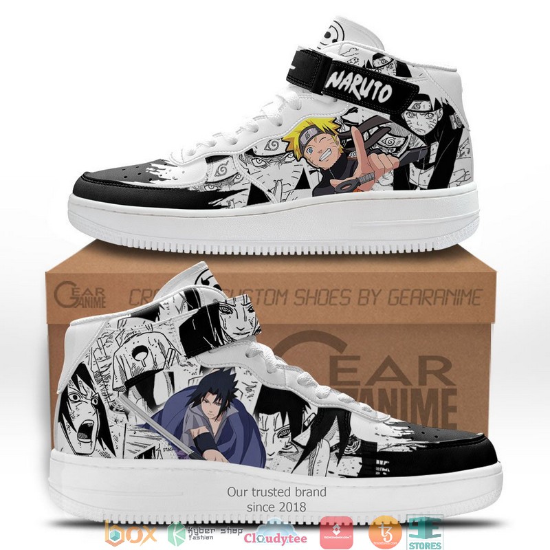 Nrt Uzumaki and Sasuke Anime Mix Manga High Air Force Shoes
