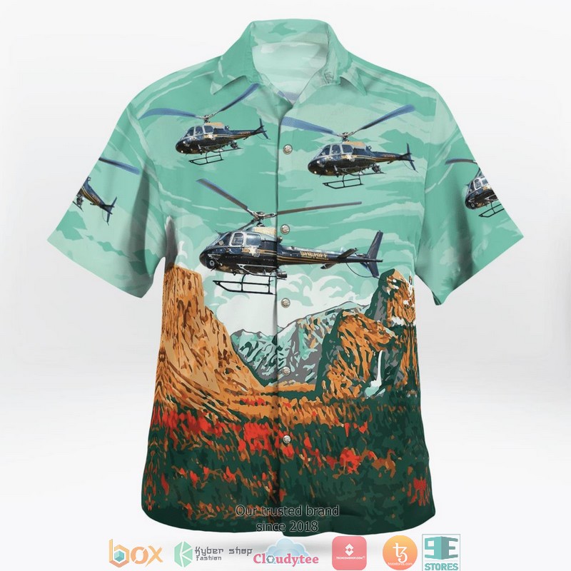 NEW Oakland County Sheriff Eurocopter AS 350B2 Ecureuil Helicopter Hawaii Shirt 2