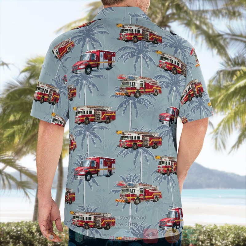 BEST Oakland Park, Broward County, Florida, Oakland Park Fire Department 3D Aloha Shirt word1