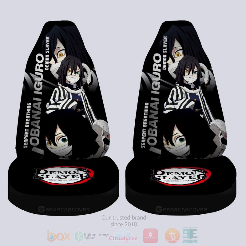 BEST-Anime Obanai Iguro Demon Slayer Luxury Car Seat Covers 3 Obanai Iguro Demon Slayer Anime Car Seat Cover 1 2