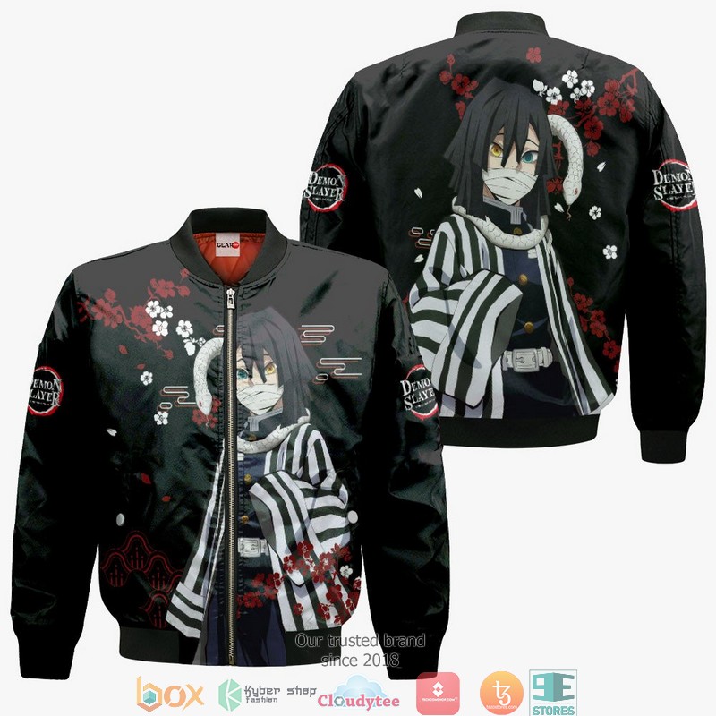 Obanai Iguro Kimetsu Anime Merch Japan 3D Shirt Bomber jacket 1 2 3