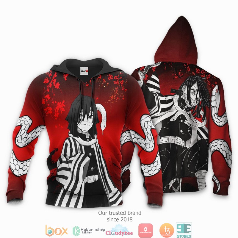 Obanai Iguro Kimetsu Anime Merch Japan Art 3D Shirt Bomber jacket 1 2