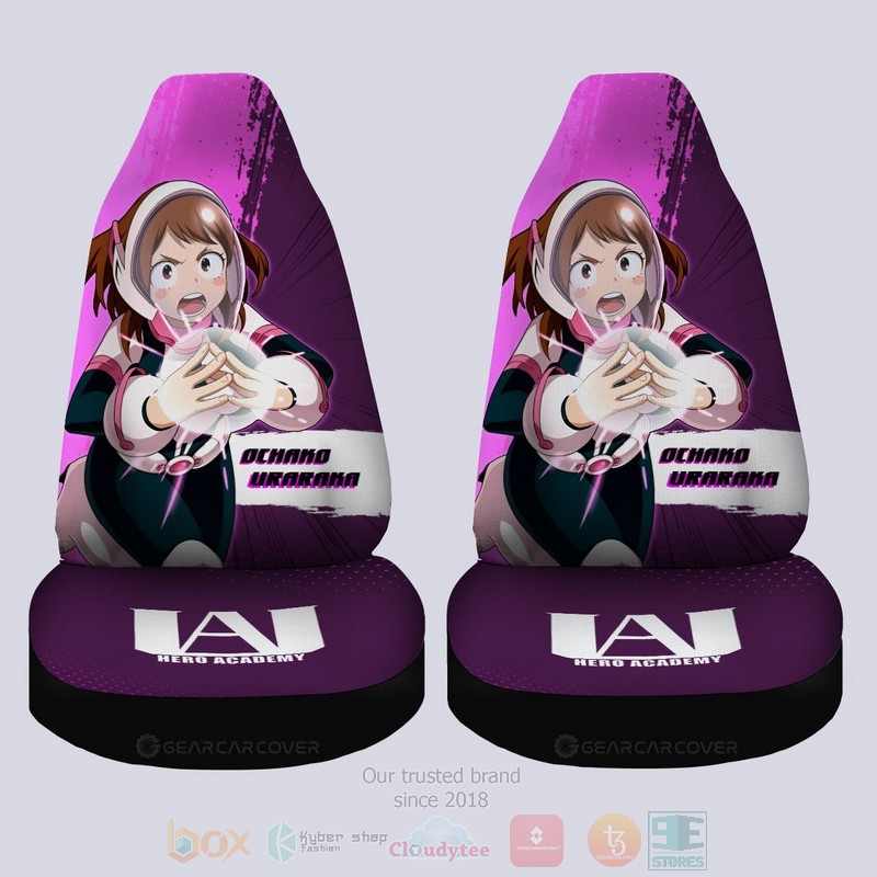 BEST-Anime Ochaco Uraraka My Hero Academia Luxury Car Seat Covers 3 Ochaco Uraraka My Hero Academia Anime Car Seat Cover 1 2