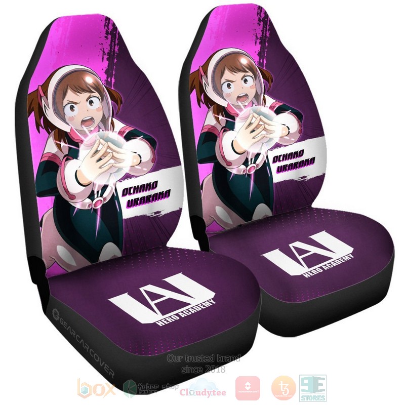 BEST-Anime Ochaco Uraraka My Hero Academia Luxury Car Seat Covers 4 Ochaco Uraraka My Hero Academia Anime Car Seat Cover 1 2 3