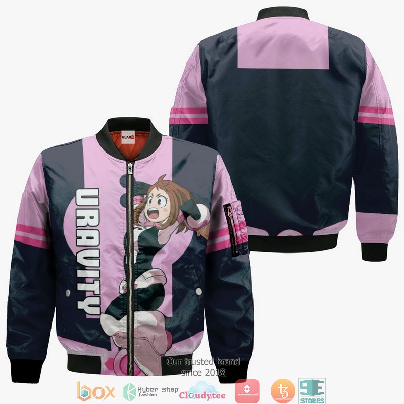 Ochako Uraraka Anime My Hero Academia Merch 3D Shirt Bomber jacket 1 2 3